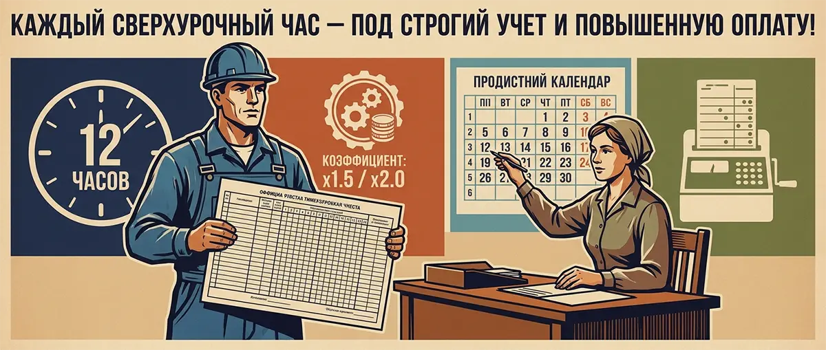 Двухсменка по 12 часов: как работодатели укрывают сверхурочные и как пересчитать переработку ⏱️📈
